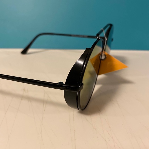 Unisex round steampunk style sunglasses. Trendy - Picture 2 of 6